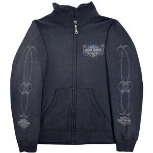 Vintage y2k Women's Harley Davidson Tribal Sleeve Hit Grunge Sweatshirt Medium